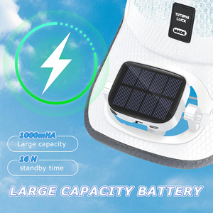 Casquette de camionneur innovante rechargeable par USB avec ventilateur solaire intégré, réglable, respirante en maille, pour le golf et le sport, avec visière extra longue - Product Image 6
