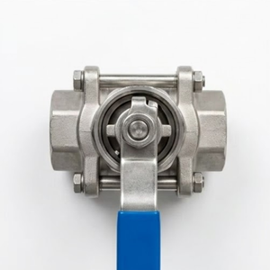 Vanne à boisseau sphérique manuelle OEM en trois parties en acier inoxydable CF8M robuste, à passage complet, filetée, à souder, pour isolation de pipeline - Product Image 2