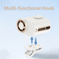 Ventilateur rafraîchissant à brume d'eau à clipser sur la ceinture, haute vitesse, portable, rechargeable, avec écran LED, pour voiture et camping-car