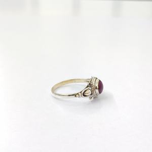 แหวนโกเมนคุณภาพดีที่สุด แหวนเงินแท้ 925 ประดับพลอย แหวนปรับขนาดได้ งานแฮนด์เมด คอลเลคชั่นแหวนสวย เครื่องประดับเงินสวยงาม - Product Image 5