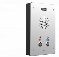 Interphone SIP Fanvil I16S 02P IP65 IK10 anti-vandalisme, double bouton, 3W AEC, PoE, appel d'urgence, carte TF, ligne anti-sabotage