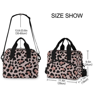 Cheap Price Customs logo Patterns Leopard Print Portable Waterproof Lunch Cooler Bags Large Size for Sale - Product Image 3