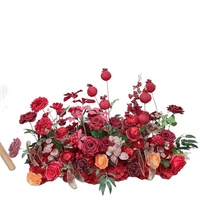 Nouvelles compositions florales artificielles pour décorations de passerelles de lieux de mariage, chrysanthèmes féériques en acier inoxydable, style japonais