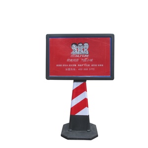 Cônes de signalisation routière réfléchissants noirs et jaunes hautement visibles en PVC/PE pour la circulation - Product Image 5