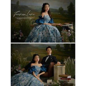 Elegant Off-Shoulder Floral Ball Gown Empire Waistline Straps Evening Dress For Birthday Parties Coming Of Age Ceremony - Product Image 5