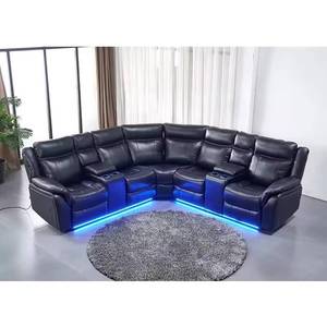 Sofá Esquinero Eléctrico Reclinable de Cuero Sintético Premium Frank, Conjunto de Muebles para el Hogar con Asiento Individual Extensible - Product Image 3