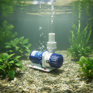 Pompe à eau submersible bleue et blanche de haute qualité pour aquarium, moteur DC personnalisable OEM pour aquariums, étangs, cascades, fontaines - Product Image 1
