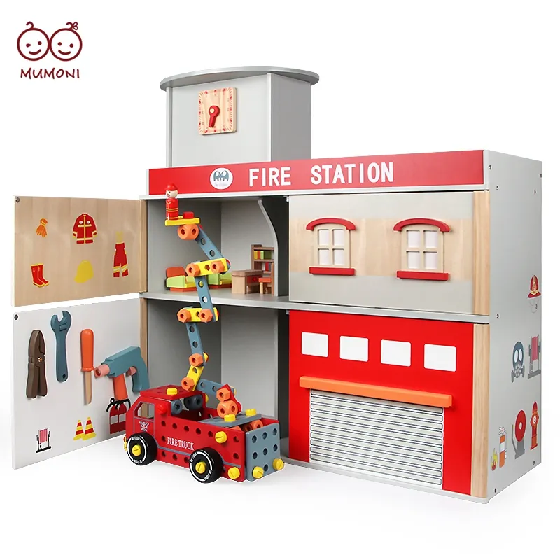 2022新しい消防署の建物キットヘリコプターの男の子と面白い消防救助ゲーム夢の消防署のおもちゃセット