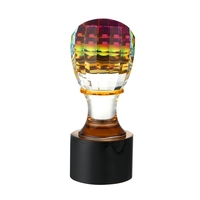 Trophée en verre cristal poli personnalisé de haute qualité, nouveau design ADL, sur base noire, thème sportif, pour compétitions et artisanat