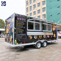 Camión de Comida Móvil para Tacos, Remolque de Comida con Cocina Completa Equipada, Carrito de Café, BBQ, Pizza, Hamburguesas, Helados, Furgoneta de Concesiones