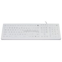 Clavier industriel pleine grandeur IP68 lavable et stérilisable clavier industriel d'hôpital clavier rétro-éclairé pleine grandeur