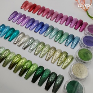 LIBO Mirror Chrome Effect Silver Gold Color Loose Chrome Magic Mirror Nail Art Pigment Powder - Product Image 3