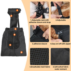 Polyester handicapé <span class=keywords><strong>chien</strong></span> <span class=keywords><strong>Transport</strong></span> sac de <span class=keywords><strong>transport</strong></span> fermeture à glissière intérieur récupération transporteur pour chats paralysés chiens poitrine membre - Product Image 5