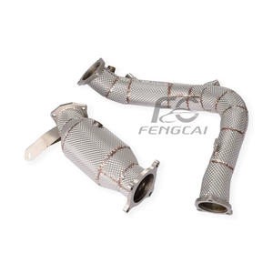 Sonicdiy - Tubo de Escape Universal de Acero Inoxidable de Alto Flujo con Aislamiento Térmico de 1.5 mm de Espesor para Audi <span class=keywords><strong>A4</strong></span>/A6/A7/Q5 2.0T B9.5 <span class=keywords><strong>2022</strong></span> - Product Image 3