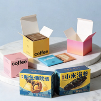 Op maat gemaakte geprägte logo eco-vriendelijke verpakking van gerecycled materiaal voor kleine thee, koffie, vaste dranken, granen en diepvriesproducten; gecoate papieren doos.