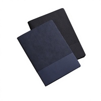 Carnet de notes professionnel A5 en cuir de qualité supérieure avec logo personnalisé, couverture rigide en papier épais et marque-page métallique - Cadeau