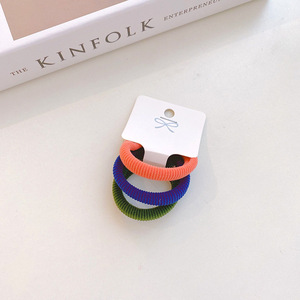 Kore şeker renk saç yüzük kızlar kadınlar için havlu askısı saç aksesuarları yüksek elastik saç halat lastik bant - Product Image 5