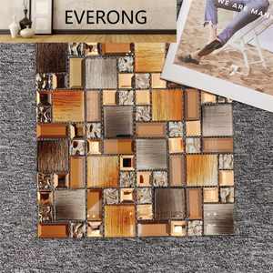 Tuile de mosaïque en verre de fleur d'usine pour la décoration à la maison de tuile de mosaïque de dosseret de cuisine avec la tuile de frontière de prix bas pour la cuisine - Product Image 4