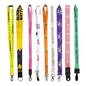 Design Wholesale Custom Sublimation Printed ID Card Badge Holder <b>Polyester</b> <b>Lanyard</b> Keychain <b>Lanyards</b> with Logo Custom - Product Image 4