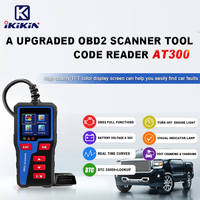 Herramienta de diagnóstico completa ELM327, nuevo lector de código de escáner azul AT300 12V para vehículos compatibles con OBD II 1996 y posteriores