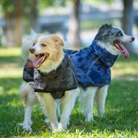 Chaqueta Impermeable Deportiva para Perro con Diseño de Camuflaje, Transpirable, para Exteriores, Fácil de Poner y Quitar, para Perros Grandes y Medianos, Cachorros, Equipo de Senderismo