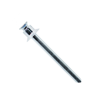 Rivet aveugle à tête fraisée double, fileté, à extrémité ouverte, en aluminium galvanisé coloré, étanche, 3,2 mm