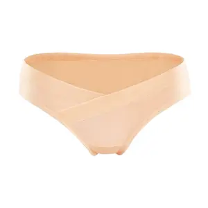 2024 new products Trends V design Women's Maternity Underwear Fold Down Modern Brief Panties