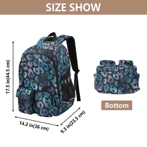 2026 Custom Fashion <b>Leopard</b> <b>Print</b> Multifunctional Wrestling Zipper Closure Waterproof Polyester <b>Backpack</b> for School Travel - Product Image 3