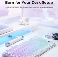 GravaStar Mercury K1 Lite 75% New PBT Gaming Keyboard 2.4GHz/Wired Tri-Mode Hot-Swap Mechanical RGB Backlight Type-C Desktop