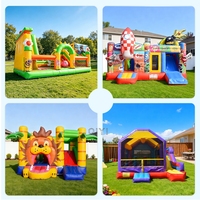 Château gonflable commercial de qualité supérieure avec mur d'escalade pour fêtes d'enfants en extérieur, thème anniversaire, événement