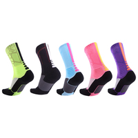 Chaussettes de sport d'élite pour hommes et femmes, pour le basketball, le cyclisme, la randonnée estivale, le tennis, le ski, le vélo et le cyclisme (anti-dérapantes)