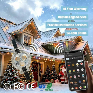 Lumières de Noël permanentes pour l'extérieur, 12V 24V RGBW Pixel Point Light UCS2904 IP68, pour la maison, toute l'année - Product Image 1