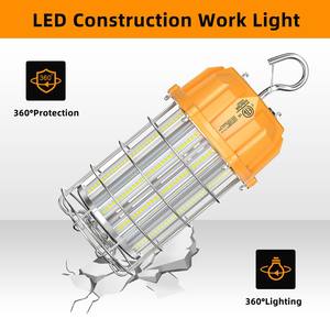 150W 5000K LED <b>Temporary</b> Work Light 21000Lm Portable Hanging Construction Work Light with ON/Off Button & Hook Jobsite <b>Lighting</b> - Product Image 4