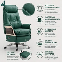 Chaise de bureau exécutive moderne en cuir à dossier haut, rembourrée, multi-inclinaison, avec roulettes silencieuses, pour usage commercial