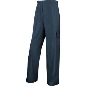 DELTA PLUS - 850PANBM3X Mixed polyurethane-coated polyester support <b>navy</b> blue rain <b>trousers</b> - EAN 3295249263492 <b>WORK</b> <b>TROUSERS</b> - Product Image 1