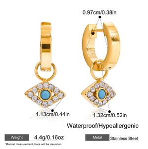 Boucles d'oreilles pendantes en acier inoxydable or 18 carats à la mode pour femmes bijoux de mode cadeau <span class=keywords><strong>E575</strong></span> - Product Image 6