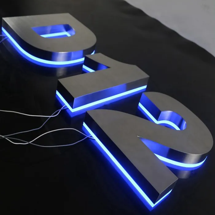 3D lighting acrylic metal sign channel letter signs custom logo sign for shop sign 3d led backlit sign