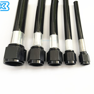 An4 An6 An8 An10 E85 Ống Dẫn Dầu PTFE Dây Dẫn Nhiên Liệu Với Ống Thẳng Màu Đen Nhôm Cái Xoay Uốn Một Phụ Kiện - Product Image 1