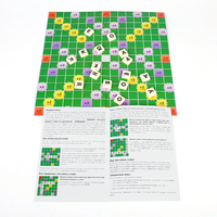 Jeu de société éducatif en papier écologique personnalisé OEM avec tuiles de lettres, supports, sac de rangement en tissu et boîte cadeau