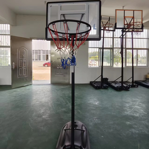 Adjustable Black Powder-coated Steel Indoor Basketball &amp; <strong>Netball</strong> PE Backboard Hoop with <strong>Net</strong> - Product Image 1