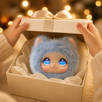 Jouet en peluche chat parlant multilingue avec yeux lumineux et oreilles de renard, en tissu de coton et coton PP, pour enfants de 5 à 7 ans, cadeau