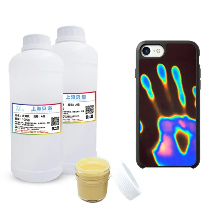 Производители 12 видов цветов изменить под покраску тепловой Жидкокристаллический чернила термохромовые чернила настроение с жидким с украшением в виде кристаллов