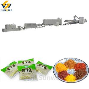 Riz fortifié à double vis de grande capacité faisant la ligne de production automatique de riz artificiel d'extrudeuse - Product Image 6