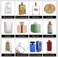 Botella de Perfume de Vidrio Grueso de Alta Gama de 30ml 50ml con Tapa Pulverizadora, Personalizable con Estampado en Caliente y Serigrafía