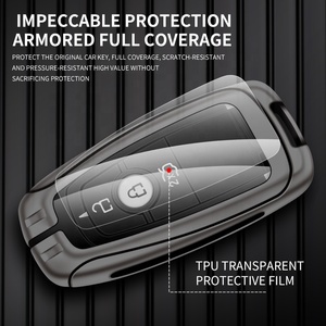 Custodia per Chiavi Auto Personalizzabile in Lega di Zinco Premium per <span class=keywords><strong>Ford</strong></span> <span class=keywords><strong>Fiesta</strong></span> Focus Escape, Cover Antigraffio per Chiave con Portachiavi - Product Image 4