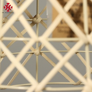 Xh Dây thừng đan bằng sợi tre đan bằng sợi đay bằng tay đèn chùm treo treo đèn chùm treo đèn chùm treo đèn chùm đèn chiếu sáng bằng mây - Product Image 6