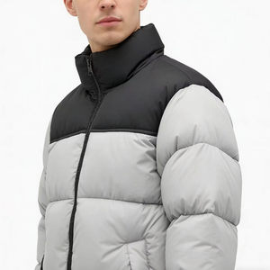 Veste d'hiver matelassée en coton uni, style polo, <span class=keywords><strong>softshell</strong></span>, effet matelassé, brillante, pour <span class=keywords><strong>homme</strong></span>, de la collection <span class=keywords><strong>North</strong></span> Designer Outerwear - Product Image 1