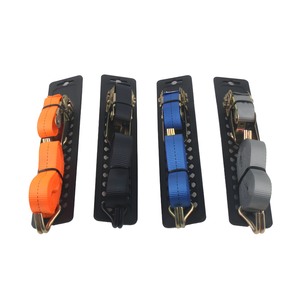 OEM 4-Piece 1500lb Tie-Down Set 1 Inch 15ft Cargo Motorcycle Straps S Hook End 1500lb Ratchet Tie Dows <span class=keywords><strong>Sangle</strong></span> d'arrimage en polyester - Product Image 1