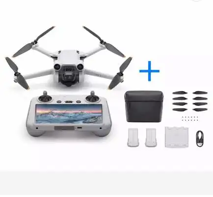 DJI Mini 3 Pro (DJI RC) + fly more kit plus for mini 3 drone with long life battery 34-min Max Flight Time