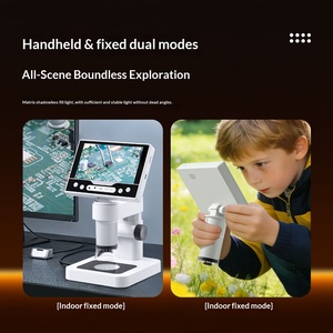 <span class=keywords><strong>Microscope</strong></span> numérique portable <span class=keywords><strong>avec</strong></span> écran HD 5 pouces, source de lumière LED externe et logiciel de mesure V17pro - Product Image 4